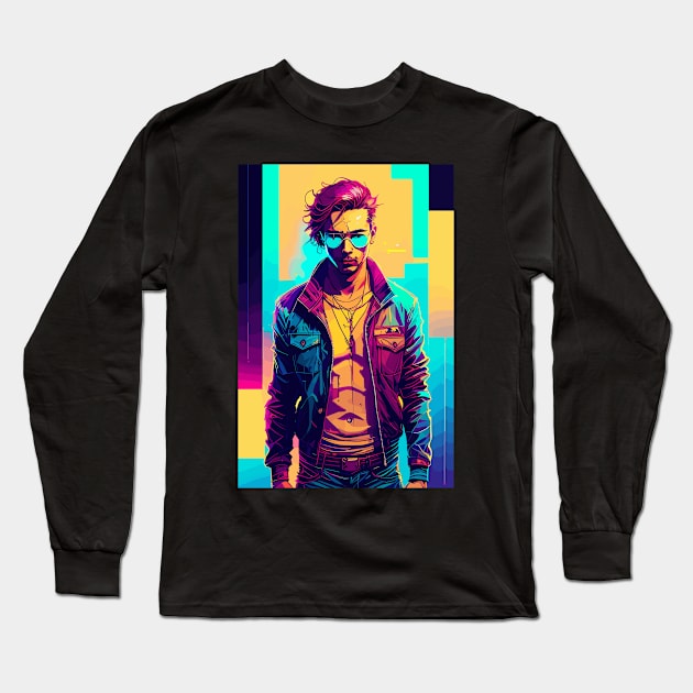 punk never dies, neon art v9 Long Sleeve T-Shirt by H2Ovib3s